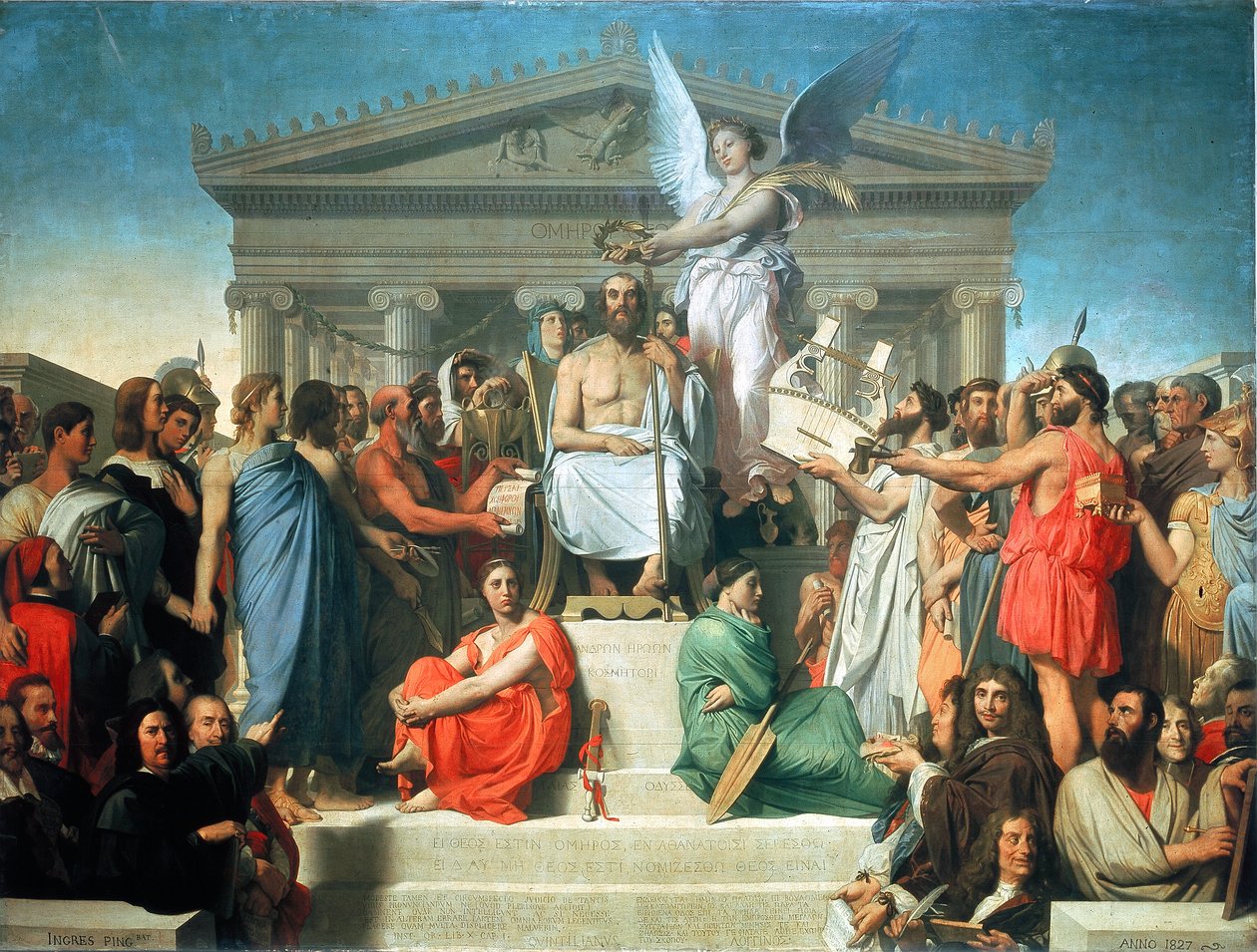Apoteoza Homera, 1827 autorstwa Jean Auguste Dominique Ingres