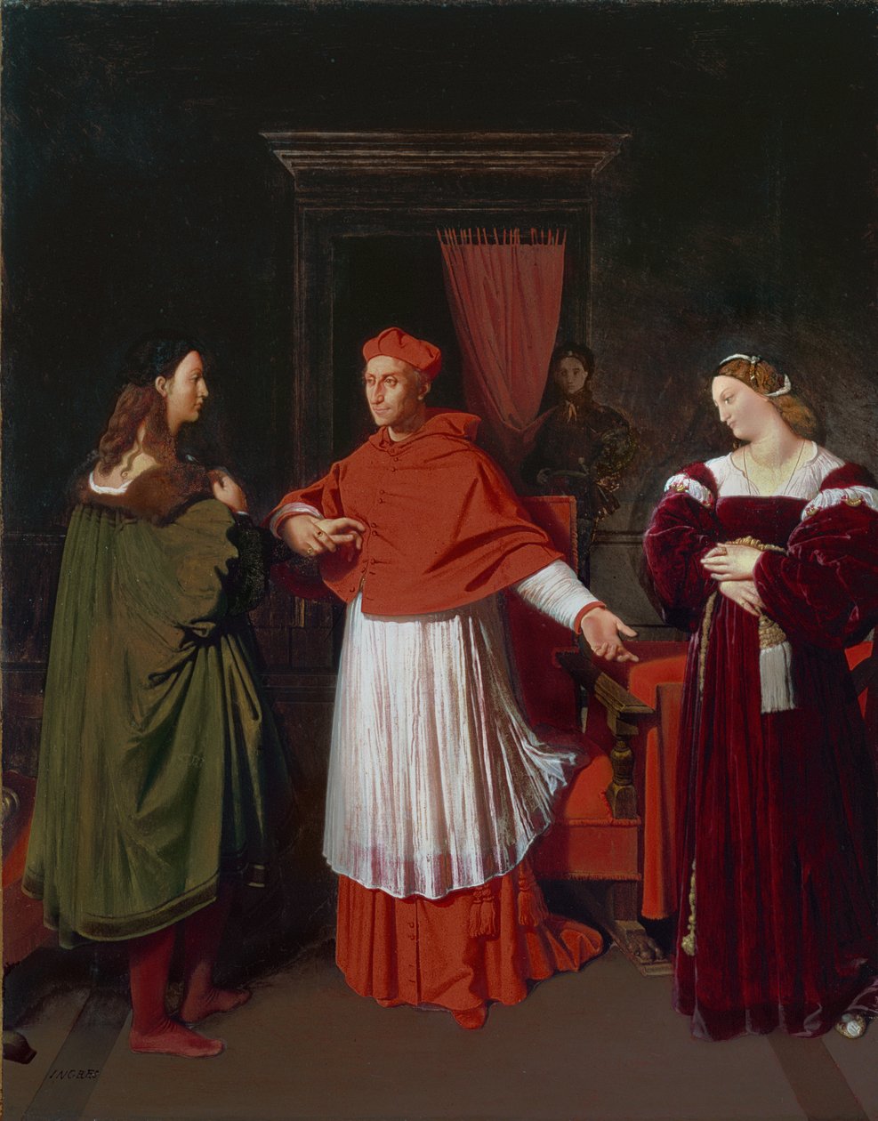 Zaręczyny Rafaela i siostrzenica kardynała Bibbiena autorstwa Jean Auguste Dominique Ingres