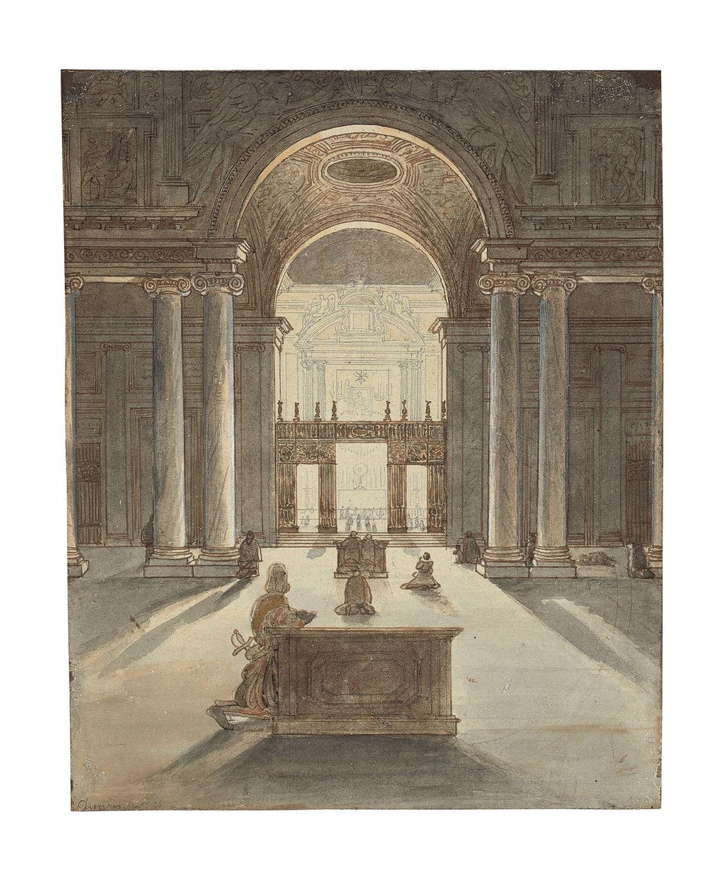 Kaplica Borghese w Santa Maria Maggiore, Rzym autorstwa Jean Auguste Dominique Ingres