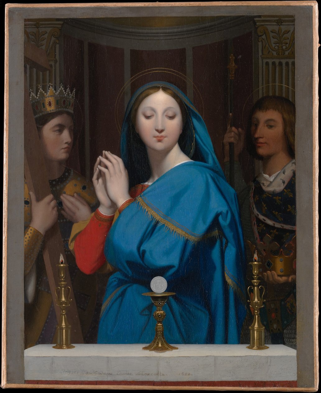 Dziewica adorująca hostię autorstwa Jean Auguste Dominique Ingres