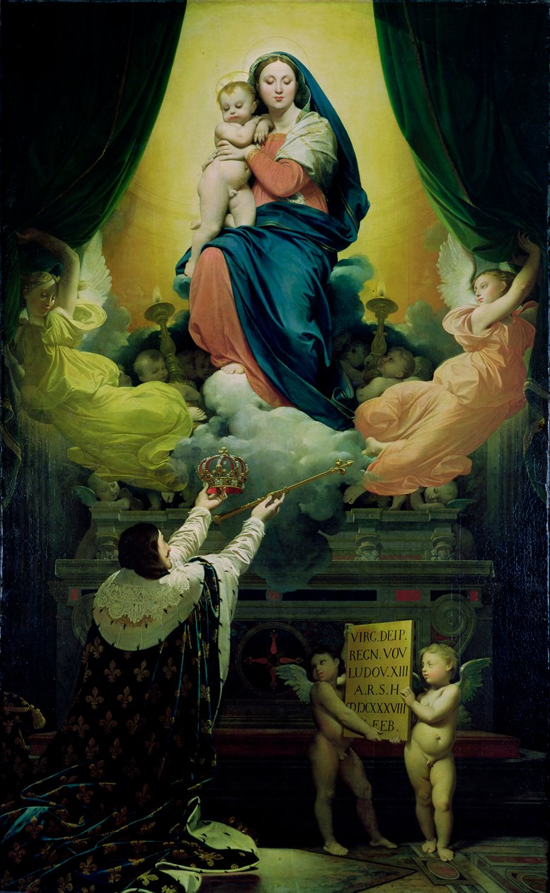 Ślub Ludwika XIII (1601-43) 1824 (olej na płótnie) autorstwa Jean Auguste Dominique Ingres
