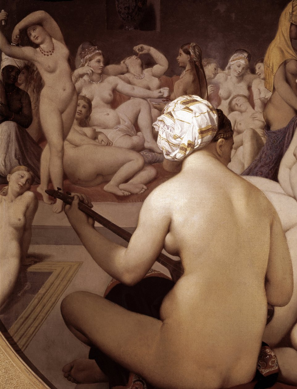 Łaźnia turecka, detal (1862 - Olej na drewnie) autorstwa Jean Auguste Dominique Ingres