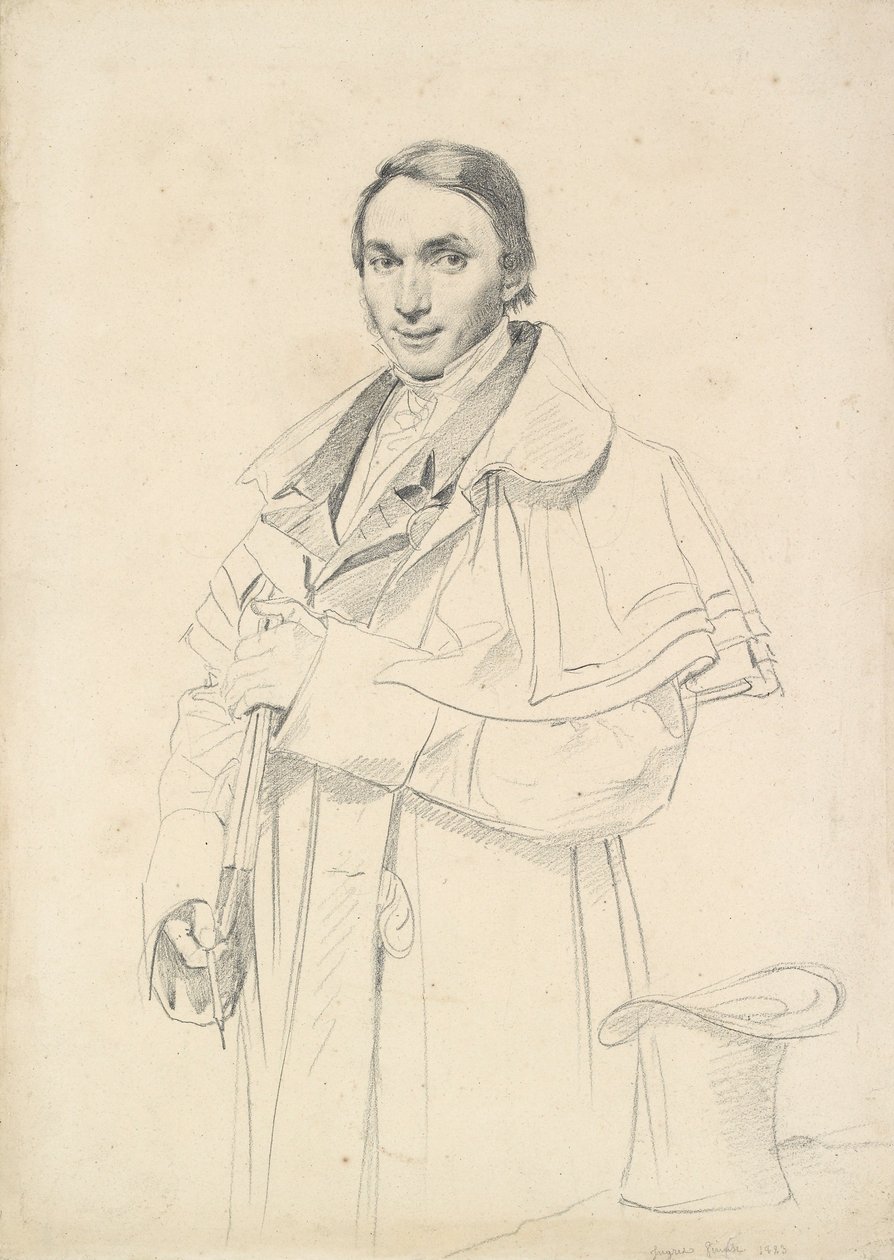 3/4 długości Portret Jean-Francois-Antoine Forest, 1823 autorstwa Jean Auguste Dominique Ingres