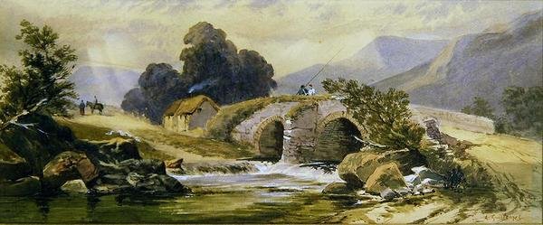 Mały Most (akwarela) autorstwa Jean Baptiste Antoine Guillemet