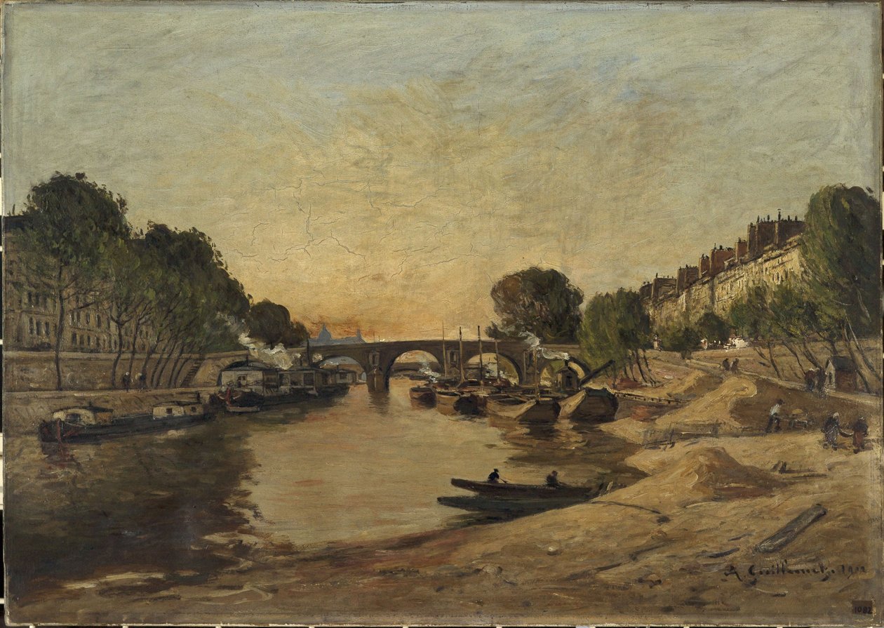 Sekwana i Pont Marie autorstwa Jean Baptiste Antoine Guillemet