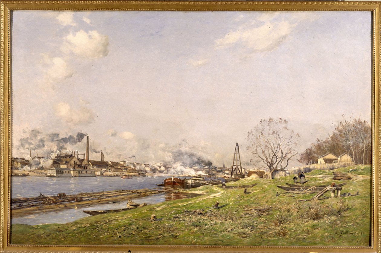 Sekwana w Conflans-Charenton autorstwa Jean Baptiste Antoine Guillemet