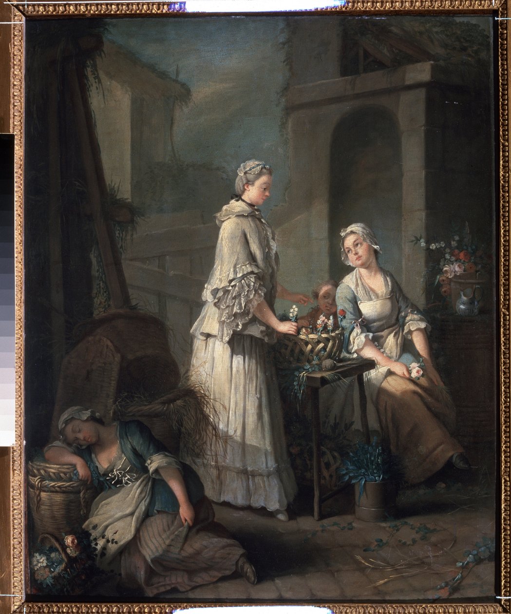 „Dziewczyna z kwiatami”” (Dziewczyna z kwiatami) Obraz Jean-Baptiste (Jean Baptiste) Charpentier (1728-1806) 1795-1799 Muzeum Puszkina, Moskwa autorstwa Jean Baptiste Charpentier