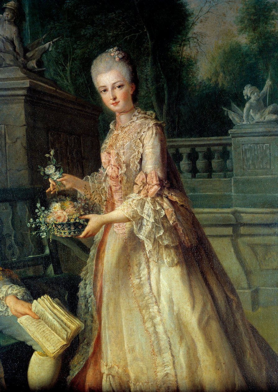 Portret Louise Adelaide, przyszłej księżnej Orleanu (1753-1821) Detal. Obraz Jeana Baptiste Charpentiera (1728-1806) XVIII wiek. autorstwa Jean Baptiste Charpentier