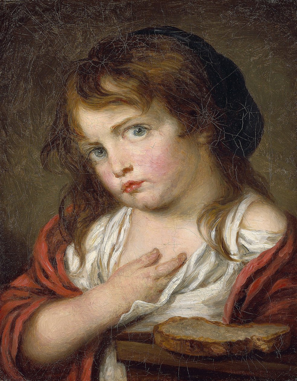 dąsy małej dziewczynki autorstwa Jean Baptiste (after) Greuze