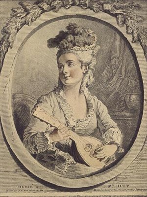 Madame Huet, rycina autorstwa Gillesa Demarteau autorstwa Jean Baptiste (after) Huet