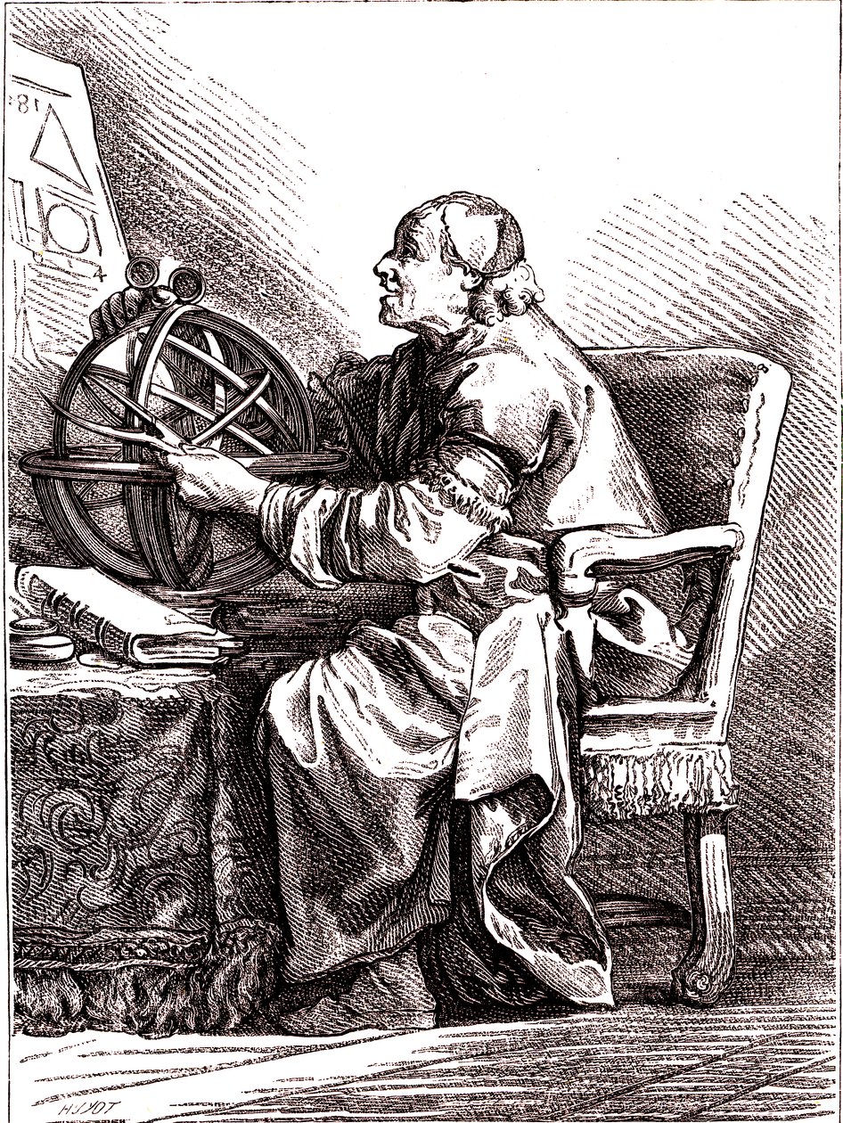 Astronom.1878 (Grawerowanie) autorstwa Jean Baptiste (after) Le Prince