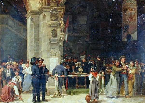 Rysunek dla służby wojskowej, nowoczesne Włochy autorstwa Jean Baptiste (circle of) Hilair