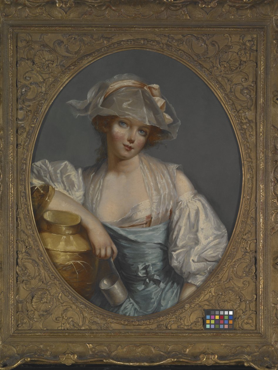 Młoda pokojówka (olej na płótnie) autorstwa Jean Baptiste (school of) Greuze