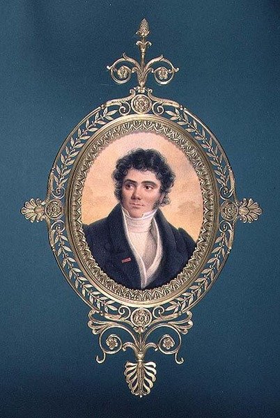 Portret dżentelmena w czarnym płaszczu z Legią Honorową w klapie (olej na kartonie) autorstwa Jean Baptiste (studio of) Isabey