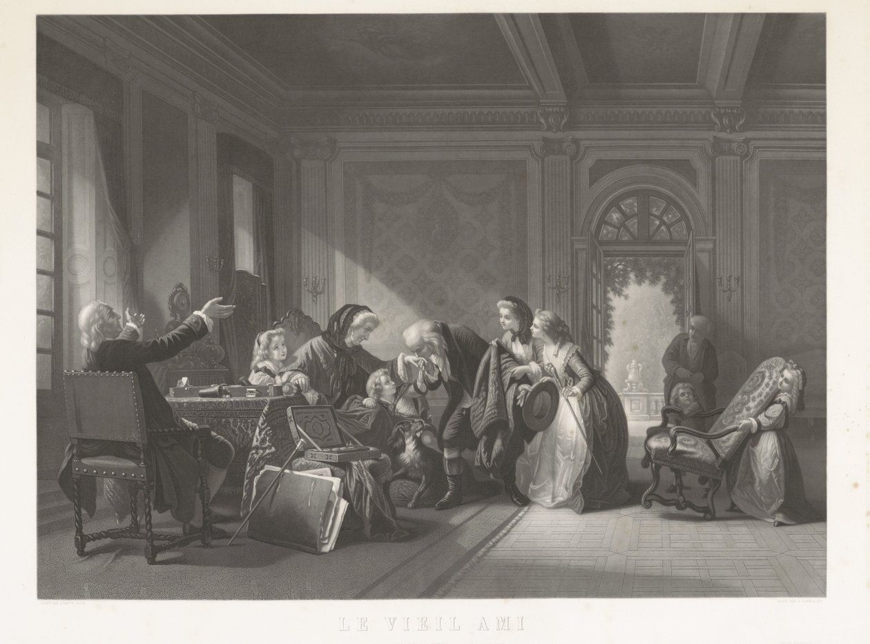 Stary Przyjaciel (tytuł na obiekcie) autorstwa Jean Baptiste Alfred Cornilliet