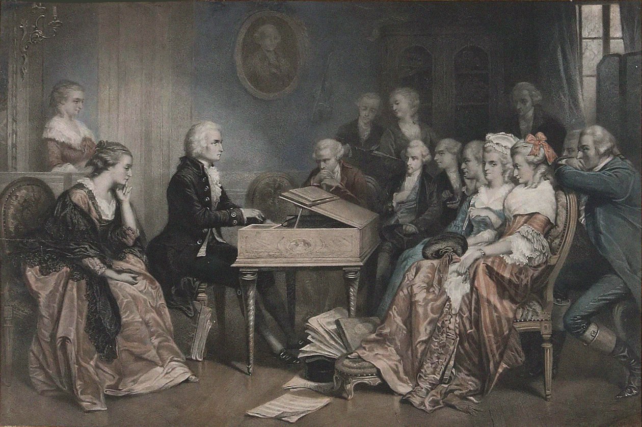 Mozarta w Wiedniu. autorstwa Jean Baptiste Alfred Cornilliet