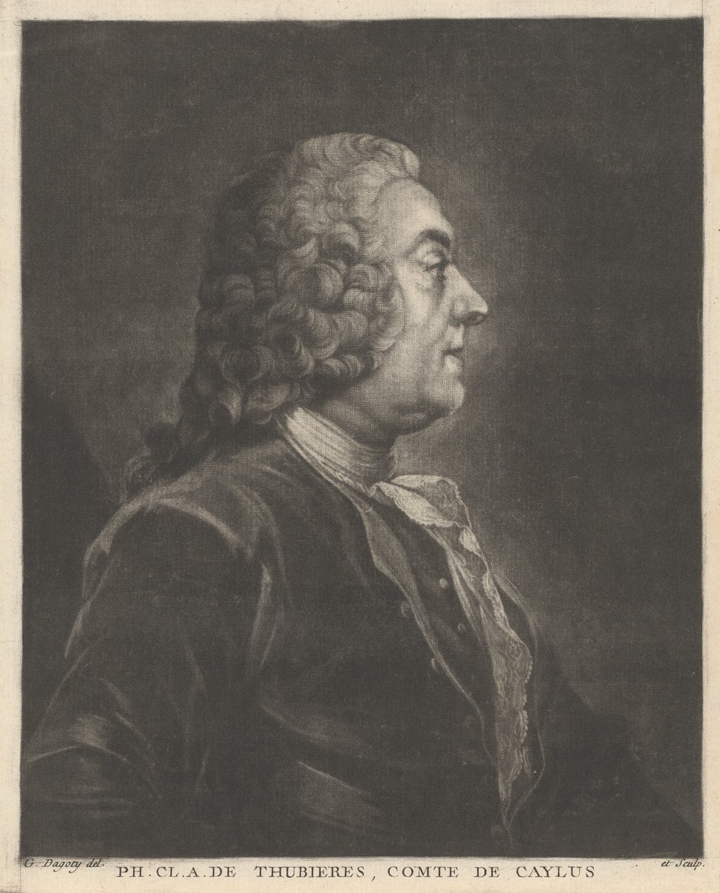 Ph. Cl. A. de Thubières, hrabia Caylus autorstwa Jean Baptiste André Gautier Dagoty