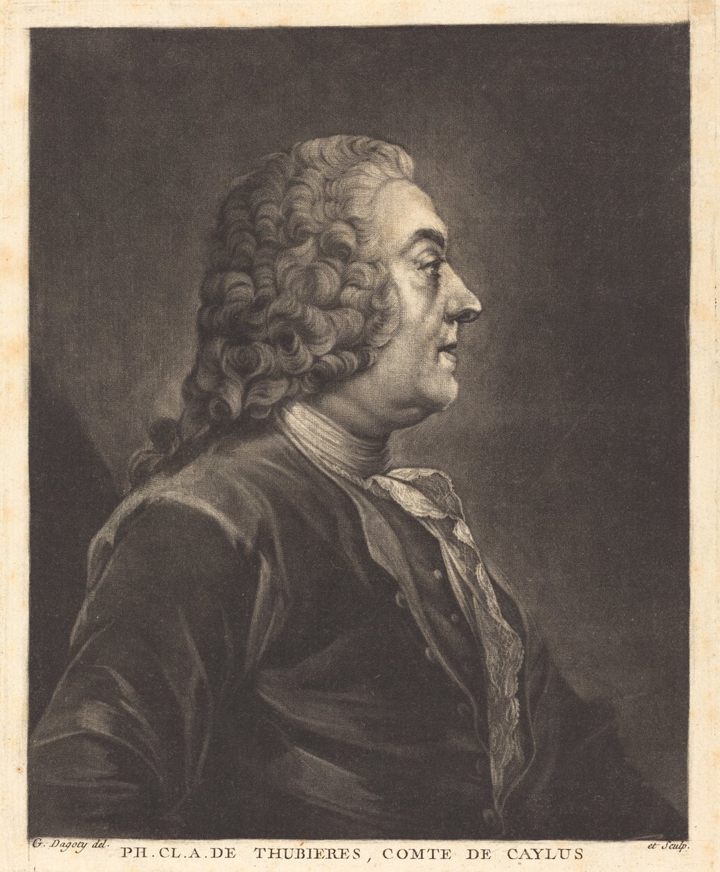 Ph. Cl. A. de Thubières, hrabia Caylus autorstwa Jean Baptiste André Gautier Dagoty
