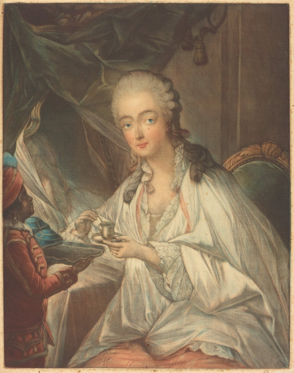 Madame du Barry autorstwa Jean Baptiste André Gautier Dagoty after François Hubert Drouais