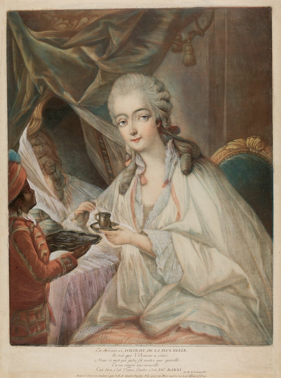 Jeanne Bécu, Comtesse Du Barry, i jej sługa Zamor autorstwa Jean Baptiste Andre Gautier D