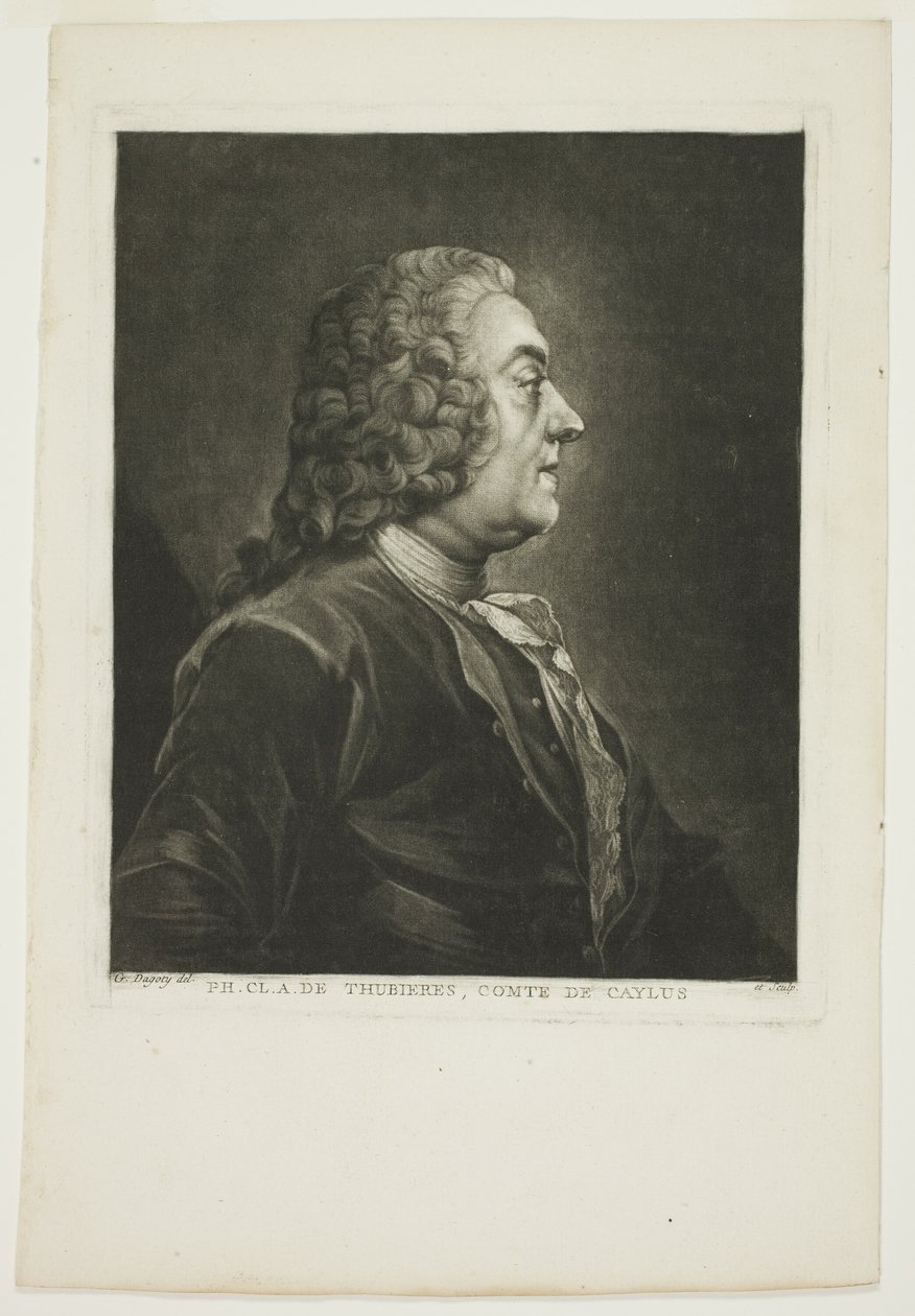 Philippe Claude Tubières, hrabia Caylus autorstwa Jean Baptiste Andre Gautier D