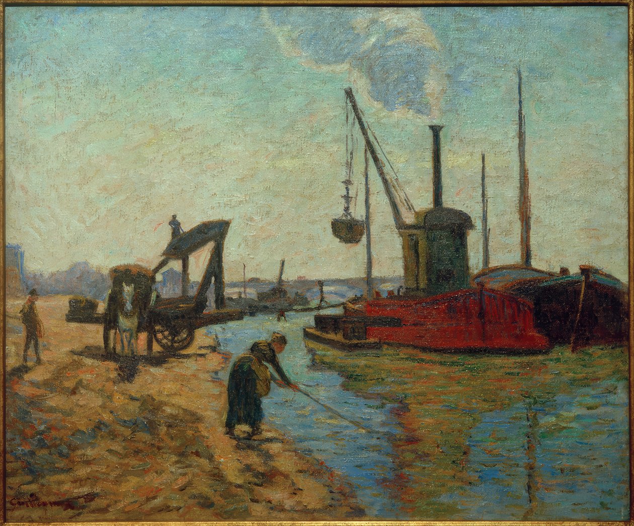 Prace nad Pont National autorstwa Jean Baptiste Armand Guillaumin