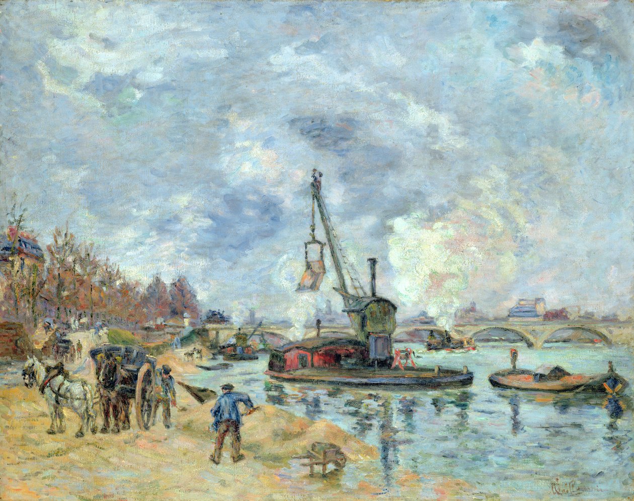 Na Quay de Bercy w Paryżu, 1874 autorstwa Jean Baptiste Armand Guillaumin