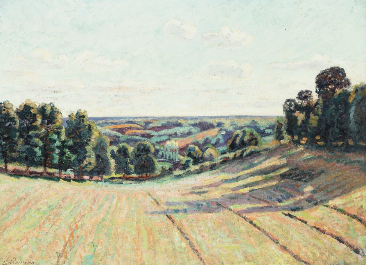 Pagórkowaty krajobraz w La Creuse, ok. 1900 autorstwa Jean Baptiste Armand Guillaumin