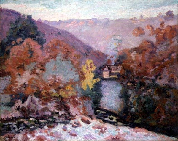 Krajobraz w La Creuse, Bretania, ok. 1910 (olej na płótnie) autorstwa Jean Baptiste Armand Guillaumin