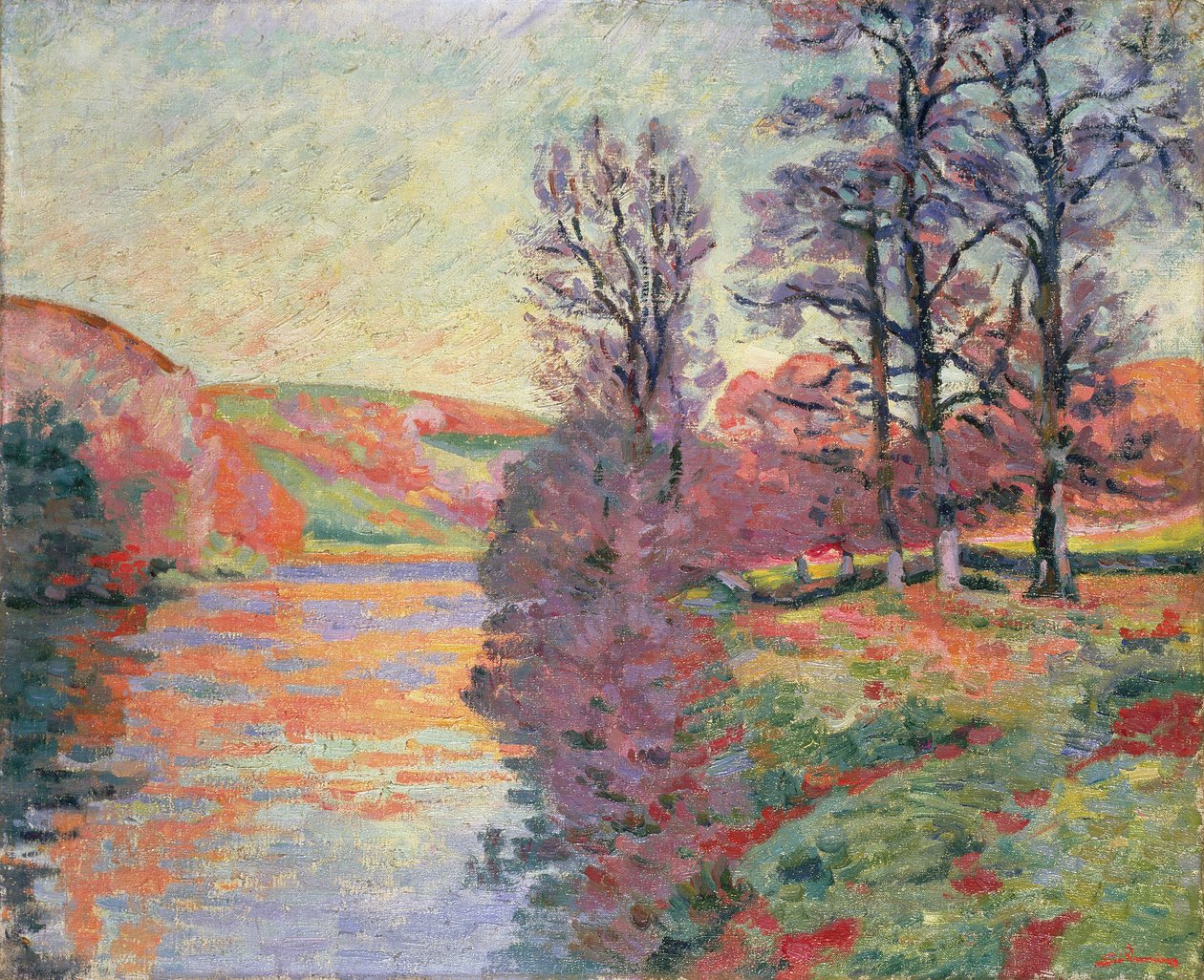 Krajobraz z rzeki Creuse, ok. 1912 autorstwa Jean Baptiste Armand Guillaumin