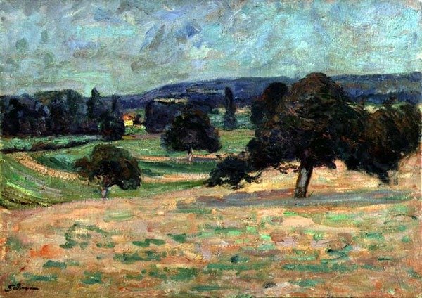 Krajobraz w Ile de France, ok.1895 (olej na płótnie) autorstwa Jean Baptiste Armand Guillaumin