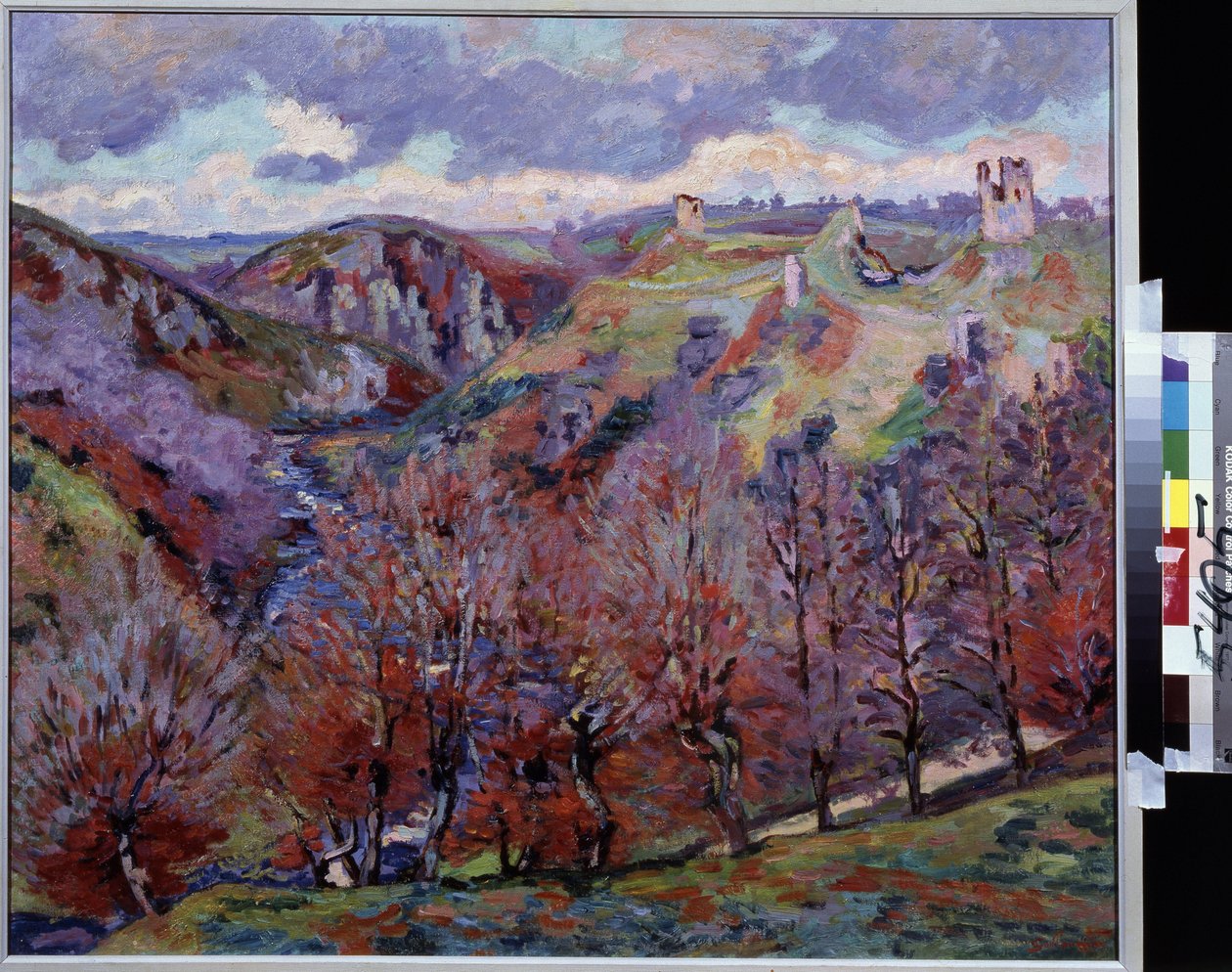 Krajobraz z ruinami. Obraz Jean-Baptiste (Jean Baptiste) Armand Guillaumin (1841-1927) autorstwa Jean Baptiste Armand Guillaumin