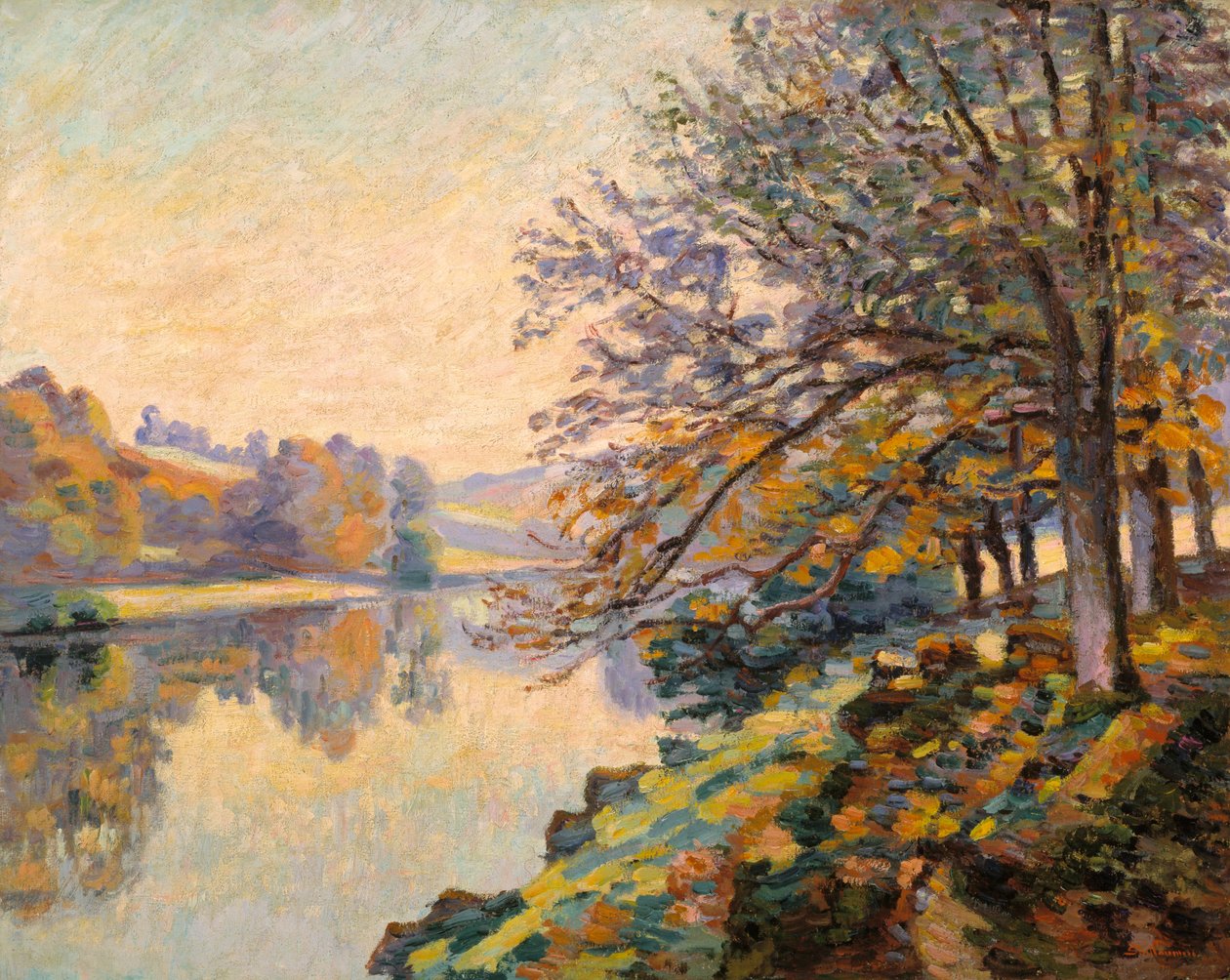 Brzeg rzeki, Jesień, ok. 1910 (olej na płótnie) autorstwa Jean Baptiste Armand Guillaumin