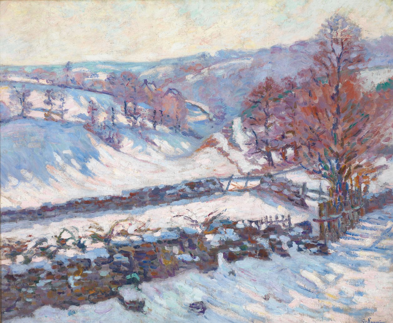 Śnieżny krajobraz w Crozant autorstwa Jean Baptiste Armand Guillaumin