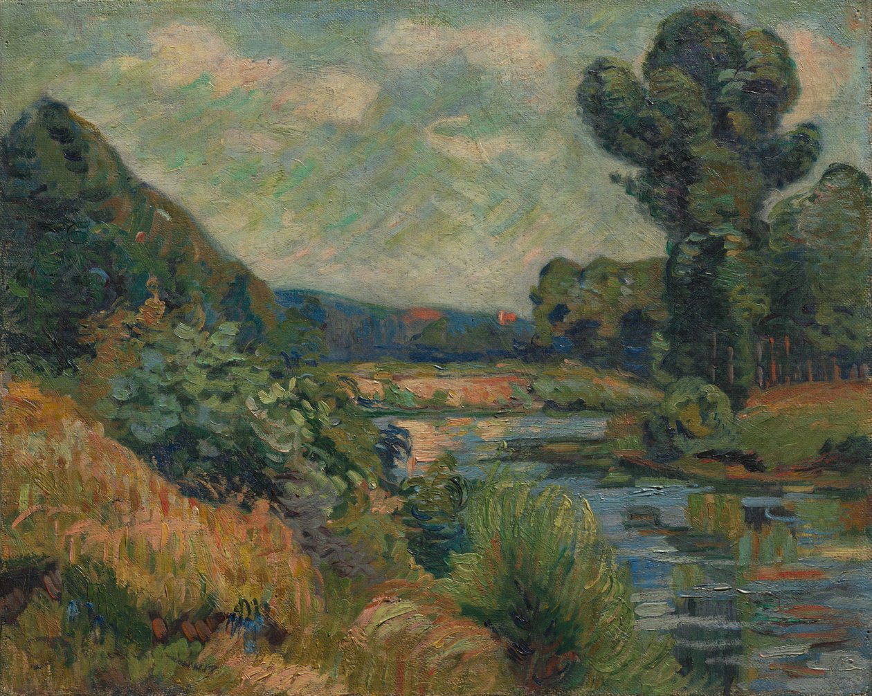Brzegi Marny w Charenton, ok. 1895 (olej na tkaninie) autorstwa Jean Baptiste Armand Guillaumin