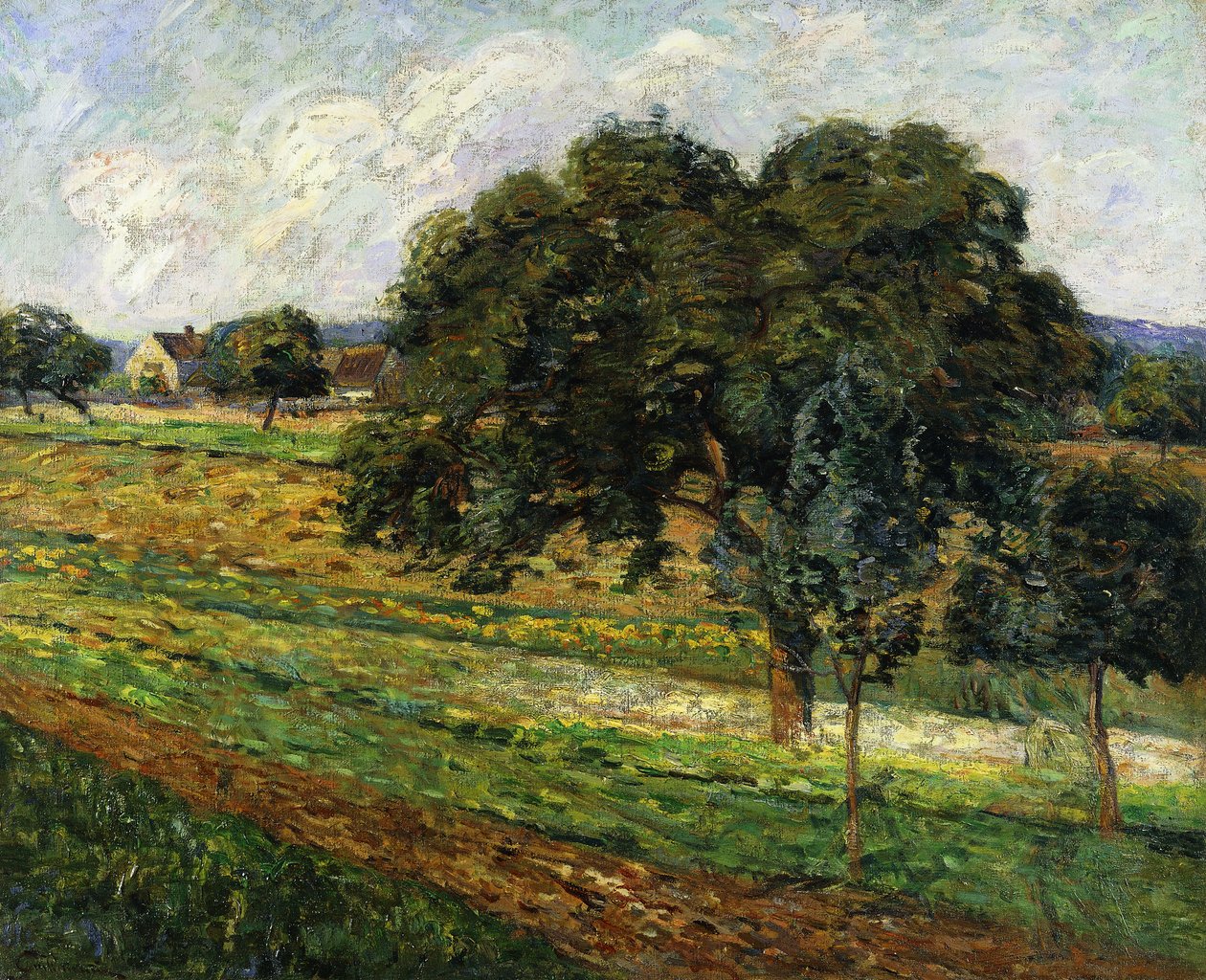 Drzewa i Kwiaty, Damietta Wieś; Drzewa i kwiaty, Krajobraz w Damietta, ok.1885 autorstwa Jean Baptiste Armand Guillaumin
