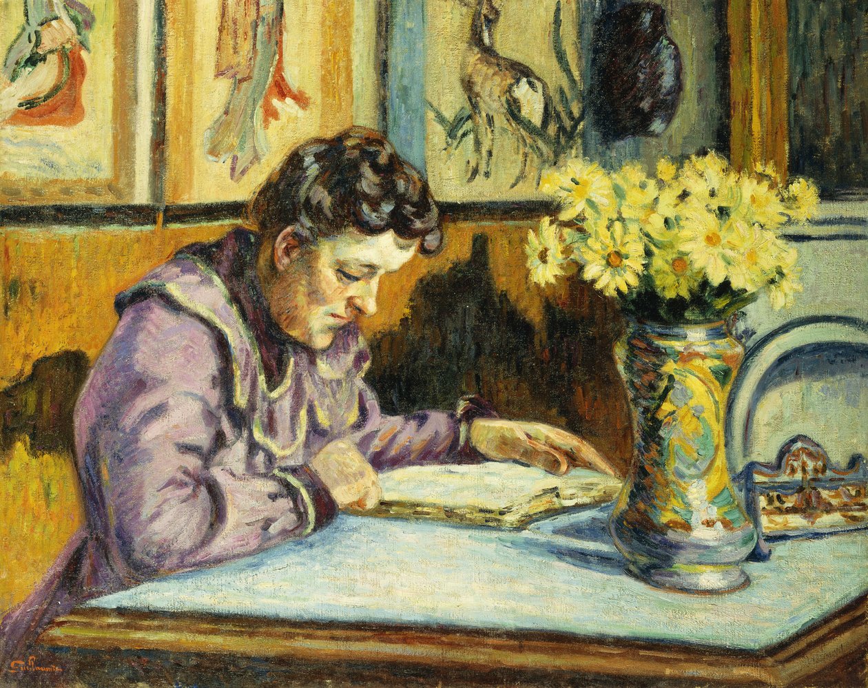 Kobieta Czytanie; Kobieta czytająca, ok. 1895 r. autorstwa Jean Baptiste Armand Guillaumin