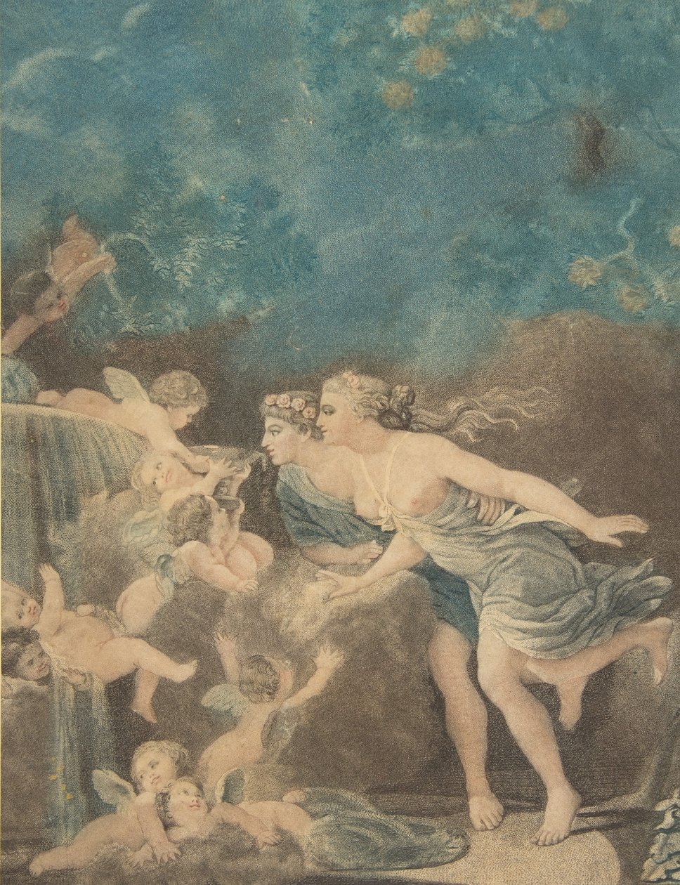 Fontanna Miłości, koniec XVIII wieku. autorstwa Jean Baptiste Audebert