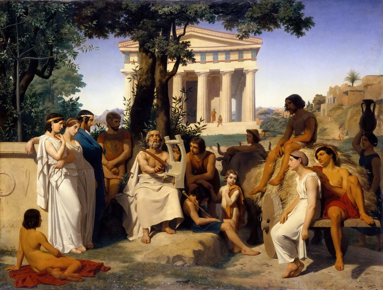 Homera autorstwa Jean Baptiste Auguste Leloir