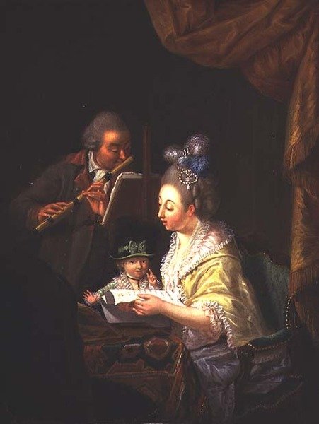 Lekcja muzyki autorstwa Jean Baptiste Bernard Coclers