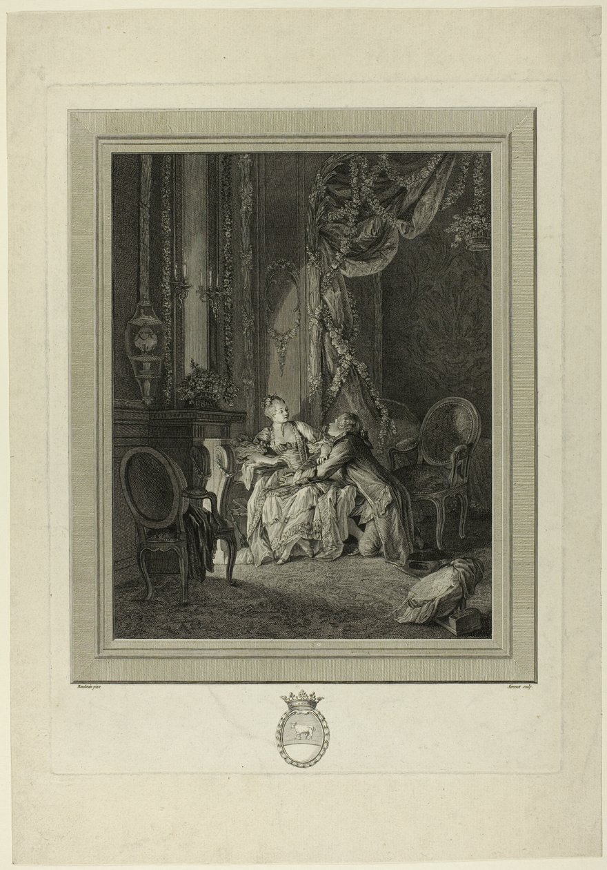 Niebezpieczeństwo prywatnej rozmowy autorstwa Jean Baptiste Blaise Simonet