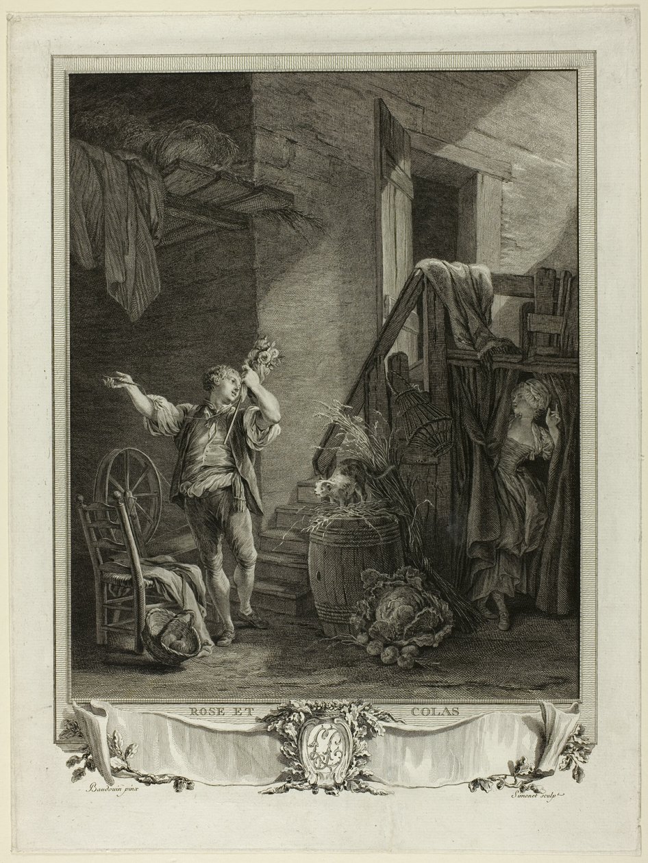 Rose i Colas autorstwa Jean Baptiste Blaise Simonet