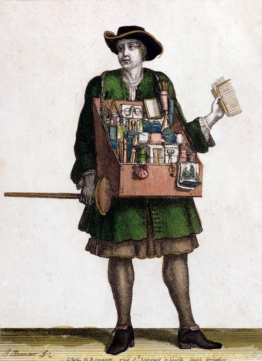 Pasmanteria (kolor grawerowany) autorstwa Jean Baptiste Bonnart