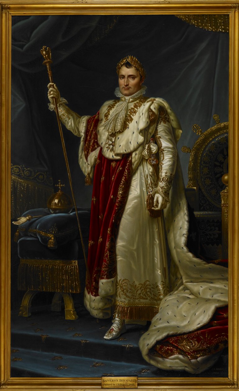 Napoleon Bonaparte w szacie koronacyjnej autorstwa Jean Baptiste Borely