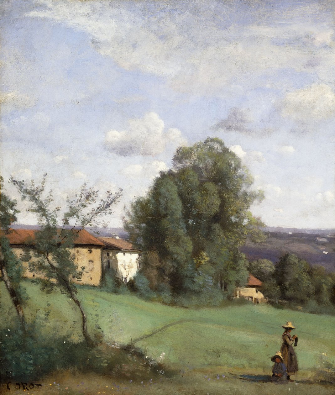 Farma w Dardagny; Farma Dardagny, ok. 1855-57 autorstwa Jean Baptiste Camille Corot