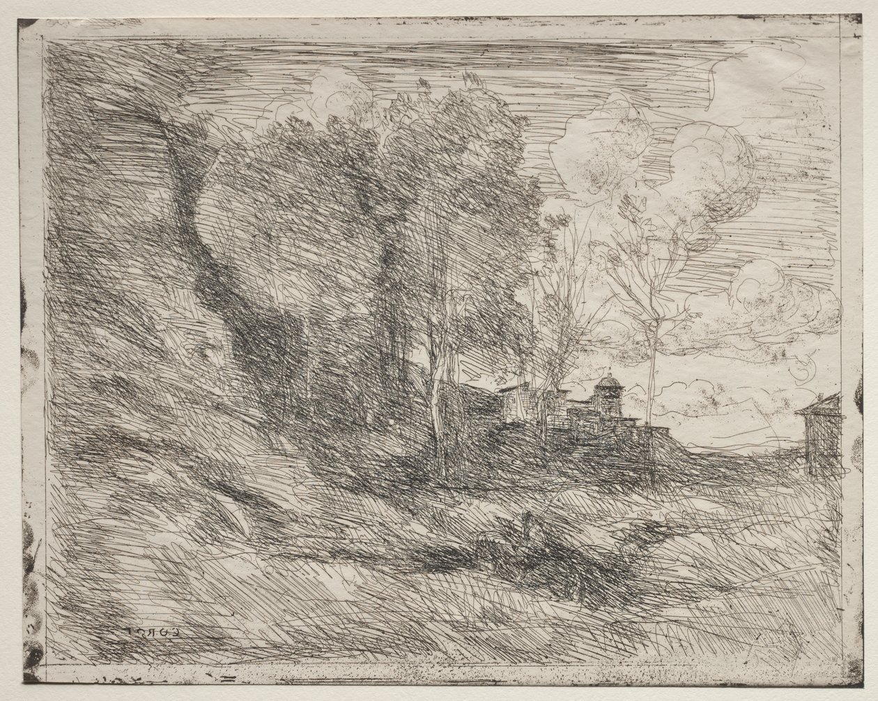 Pamiątka Ostii autorstwa Jean Baptiste Camille Corot
