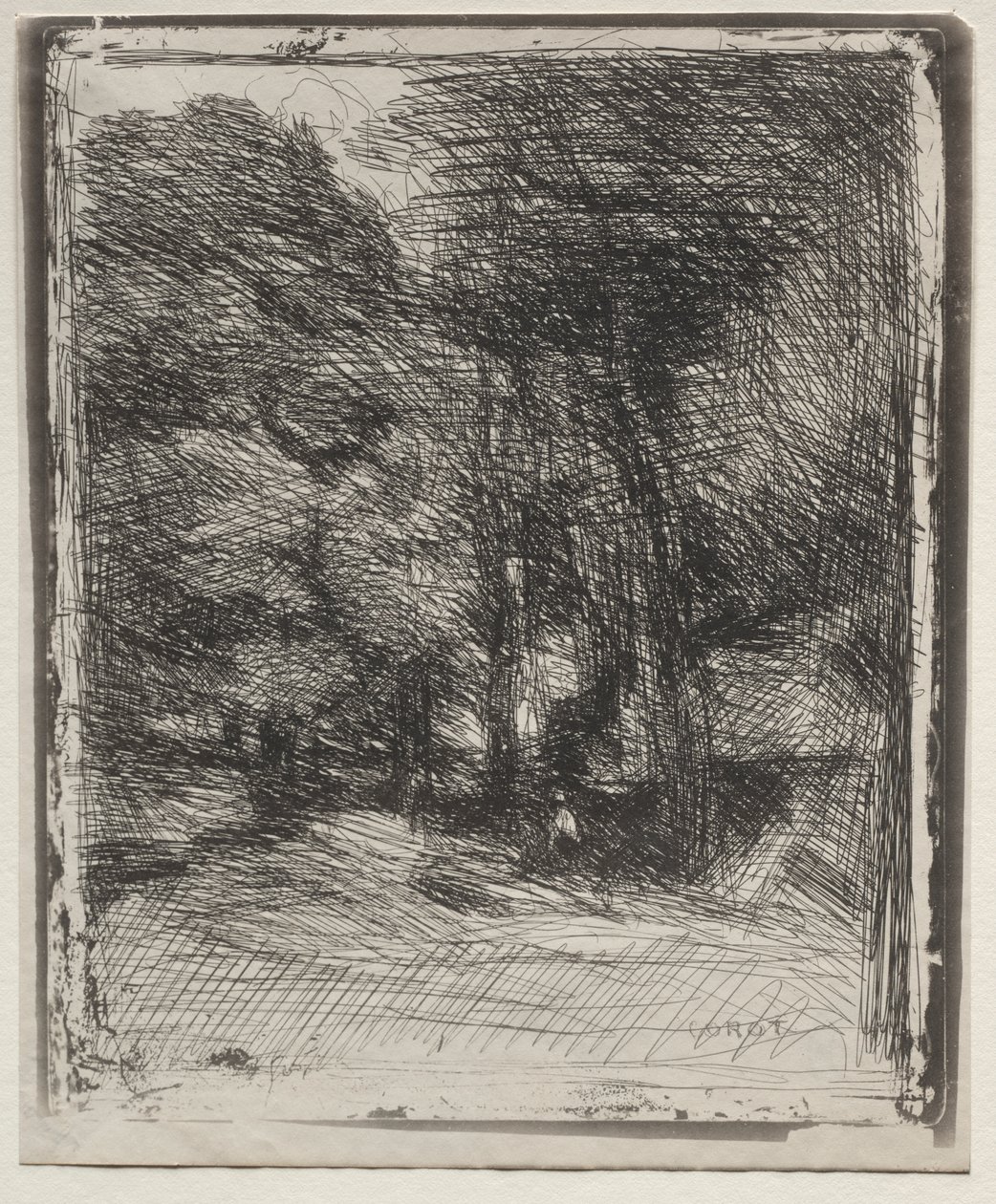 Pamiątka z Bas-Bréau autorstwa Jean Baptiste Camille Corot
