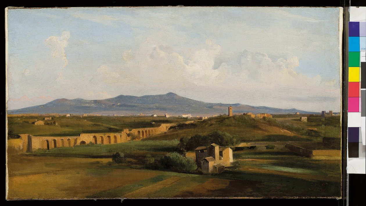 Akwedukt na rzymskiej wsi autorstwa Jean Baptiste Camille Corot