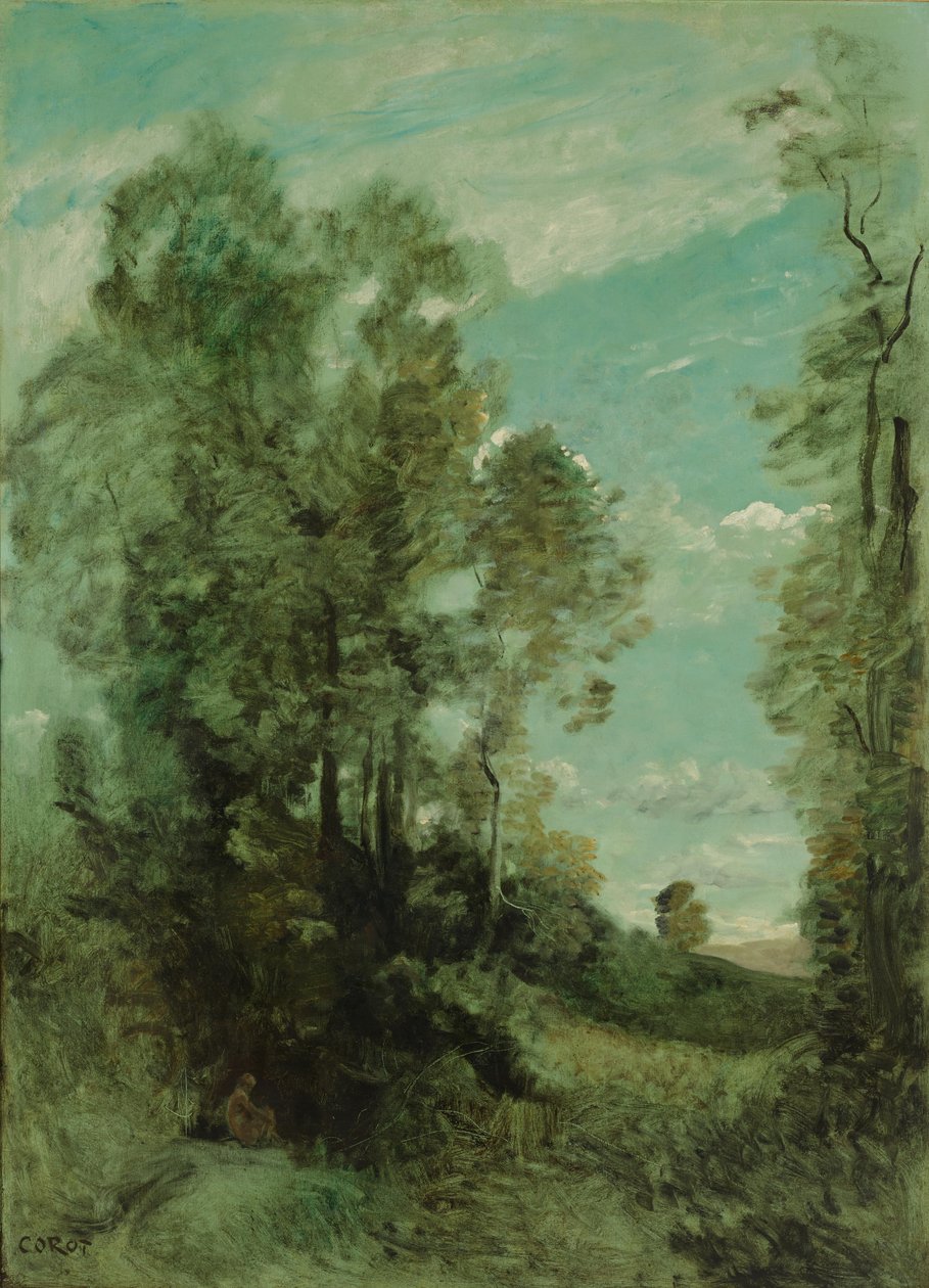 Treescape (rano) autorstwa Jean Baptiste Camille Corot