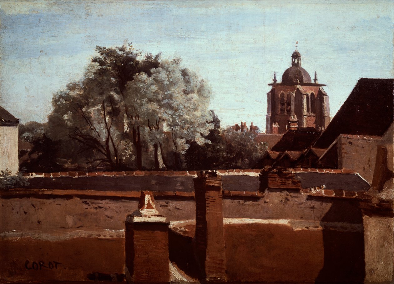 Dzwonnica kościoła św Paterne w Orleanie autorstwa Jean Baptiste Camille Corot